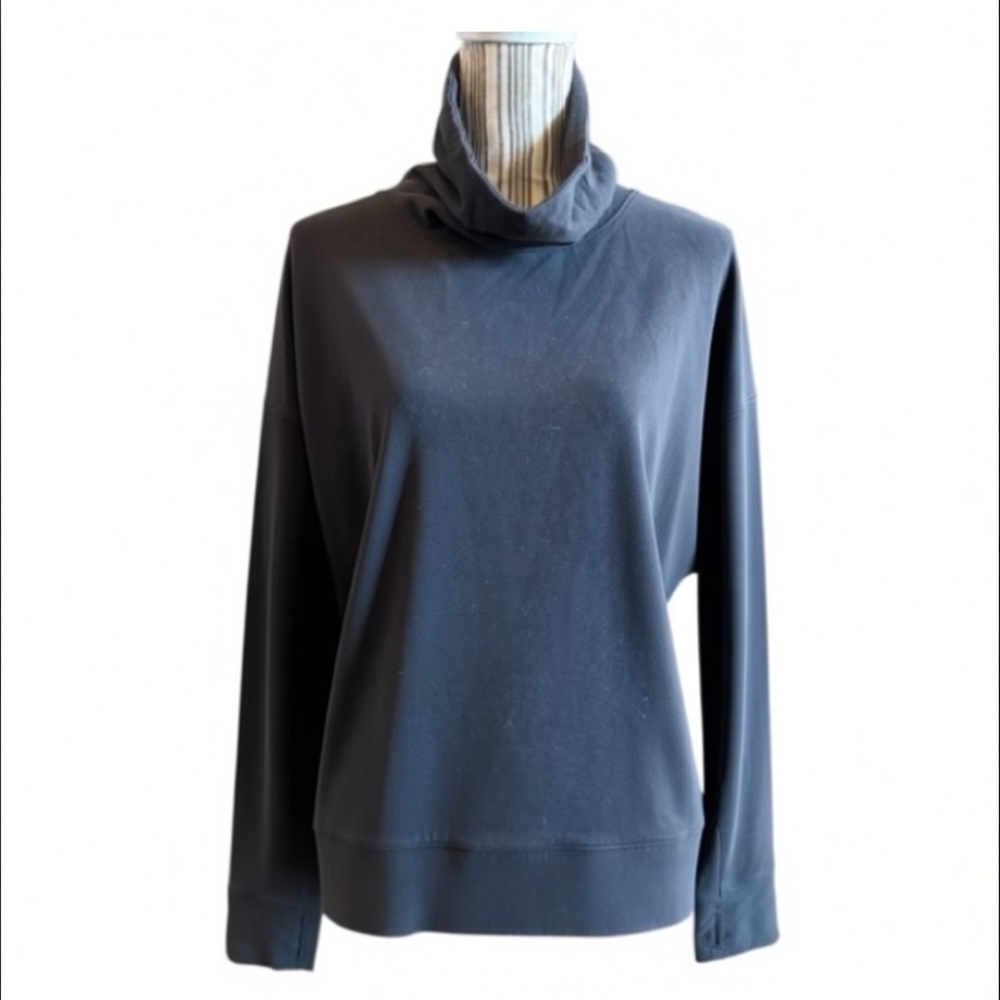 lululemon athletica black Cowl Neck Sweater long sleeve pockets